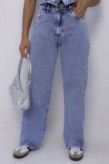 Calça Jeans Wide Leg Feminina Revanche Quillota UNICA