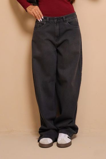 Calça Jeans Baggy Barra Normal Feminino Revanche Ismaília Unica