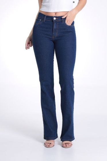 Cal&ccedil;a Jeans Flare Barra Normal Feminino Revanche Fen&iacute;cia UNICA