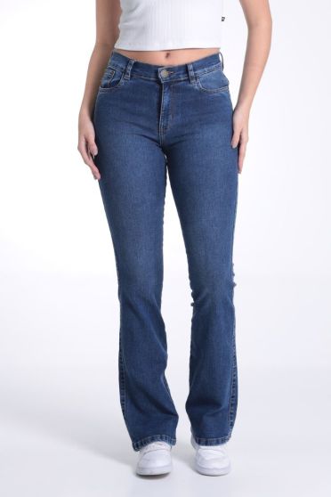 Calça Jeans Flare Barra Normal Feminino Revanche Zelândia UNICA