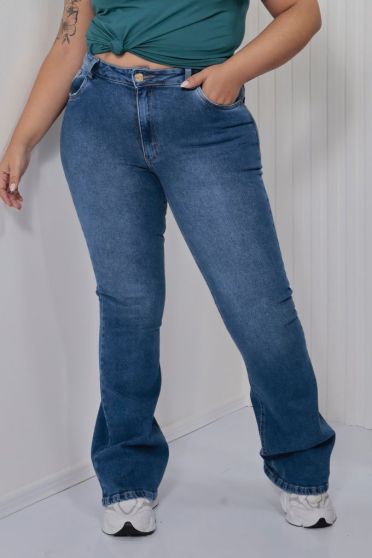 Calça Jeans Flare Barra Normal Curvy Feminina Revanche Vesuna UNICA