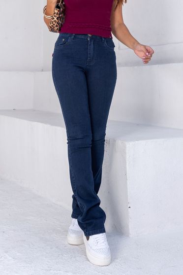 Calça Jeans Flare Combate Feminino Revanche Hurgada Azul