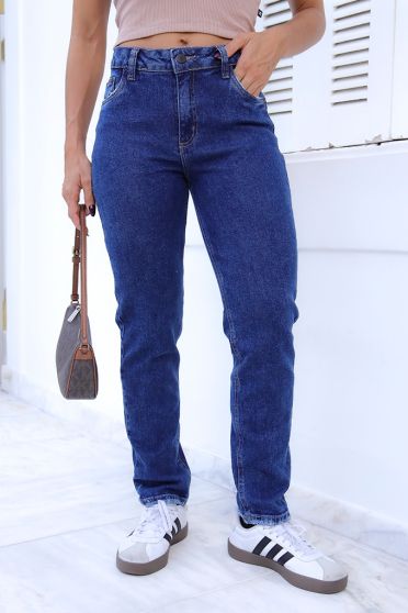 Calça Jeans Reta Barra Normal Feminino Revanche Cineta UNICA