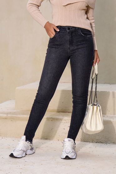 Calça Jeans Skinny Barra Desfiada Feminino Revanche Clavenna UNICA