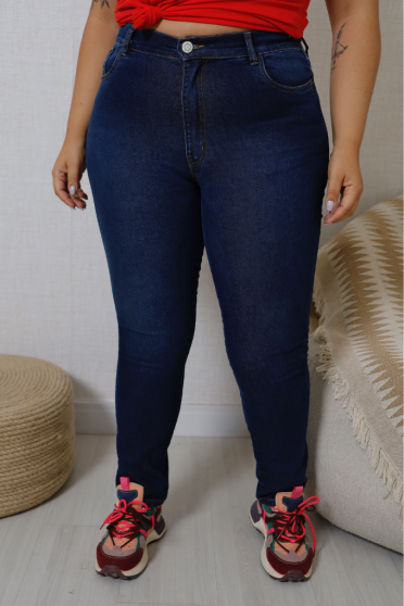 Calça Jeans Skinny Barra Normal Curvy Feminina Revanche Luxóvio UNICA