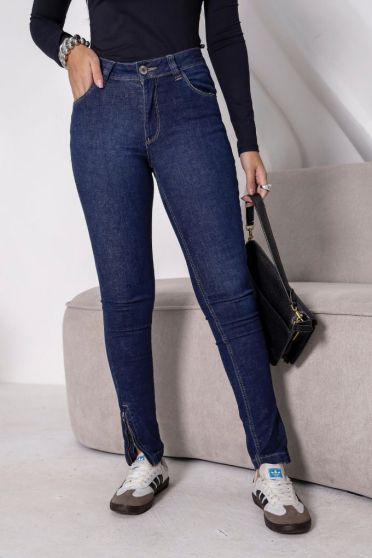 Calça Jeans Skinny Zíper Na Lateral Feminino Revanche Vindonissa UNICA