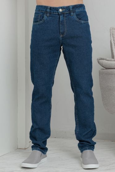 Calça Jeans Slim Barra Normal Masculina Revanche Rubos UNICA