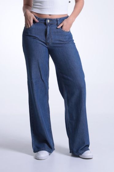 Calça Jeans Wide Leg Feminino Revanche Lituânia UNICA