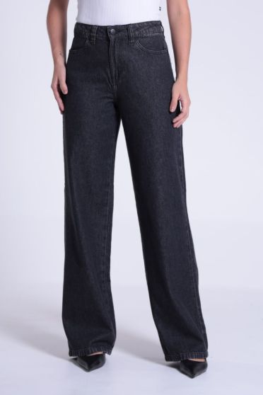 Calça Jeans Wide Leg Black Feminino Revanche Filipinas UNICA