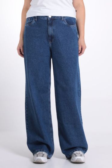 Cal&ccedil;a Jeans Wide Leg Curvy Feminino Revanche Val&aacute;quia UNICA