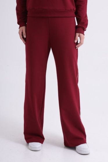 Calça Moletinho Com Detalhe Lateral Feminino Revanche Namíbia VINHO BORGONHA
