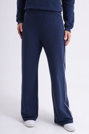 Calça Moletinho Com Detalhe Lateral Feminino Revanche Namíbia AZUL MARINHO