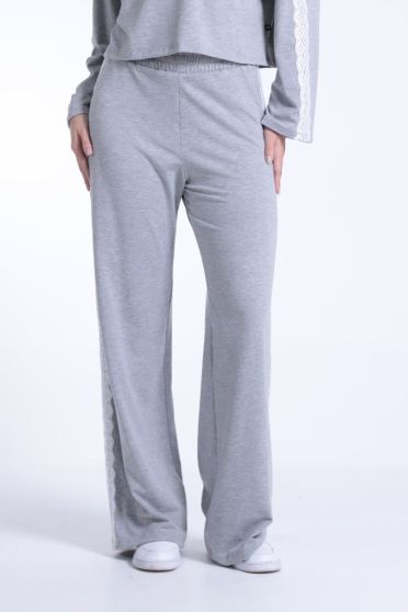 Cal&ccedil;a Com El&aacute;stico e Renda Feminina Revanche Maroa MESCLA