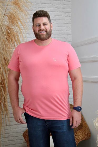 Camiseta Bordada Plus Size Masculina Revanche Medina ROSA