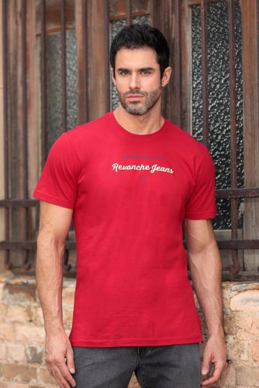 Camiseta Estampada Masculino Revanche Catemu BORDO