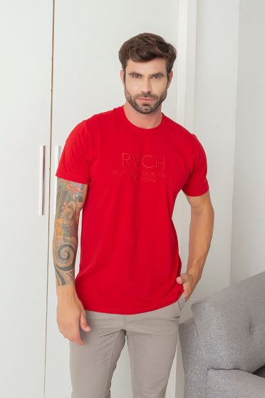 Camiseta Bordada Masculina Revanche Carballedo BORDO