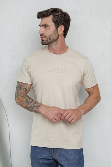 Camiseta Bordada Masculina Revanche Metelino AREIA