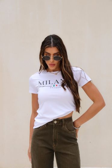 Camiseta Estampada Feminino Revanche Sabatia BRANCO