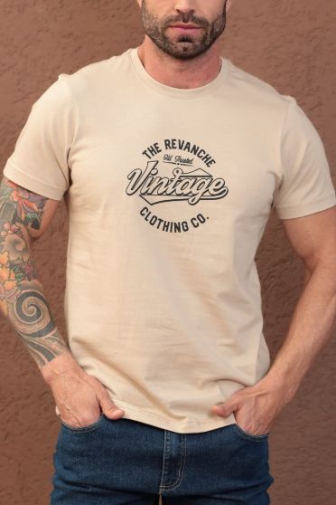 Camiseta Estampada Masculino Revanche Igúvio AREIA