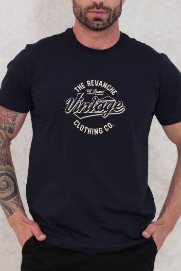 Camiseta Estampada Masculino Revanche Igúvio AZUL MARINHO ULTRA