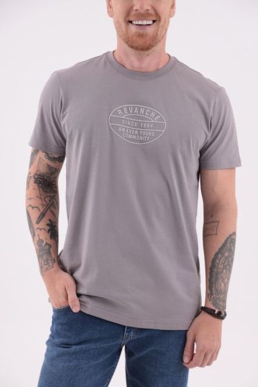 Camiseta Estampada Masculino Revanche Otomano CINZA TAUPE