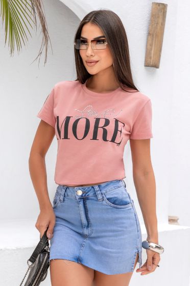 Camiseta Estampada Feminino Revanche Híspalis ROSE