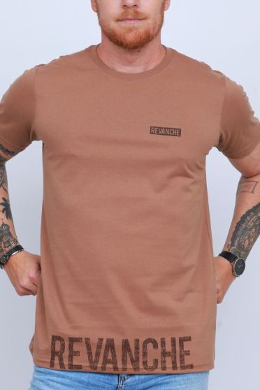 Camiseta Estampada Masculino Revanche Dumiat MARROM CLARO
