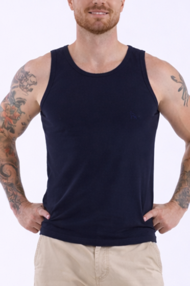 Camiseta Regata Bordada Masculino Revanche Barbados PRETO