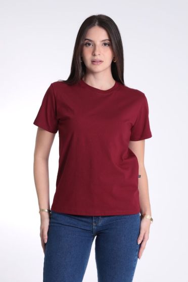Camiseta Baby Tee Feminino Revanche Macau VINHO BORGONHA