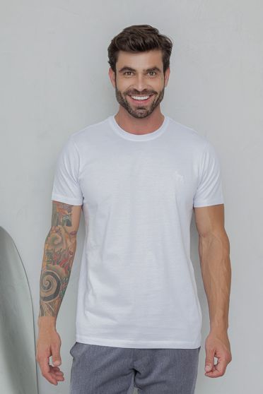 Camiseta Bordada Masculina Revanche Nequino BRANCO