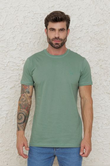 Camiseta Bordada Masculina Revanche Nequino VERDE ASPEN