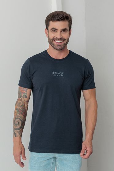 Camiseta Estampada Masculino Revanche Panópolis AZUL MARINHO ULTRA