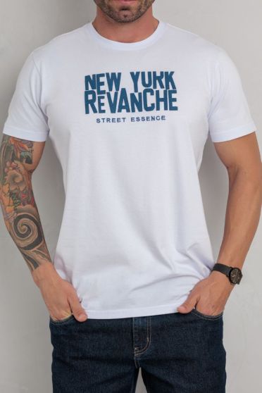 Camiseta Bordada Masculino Revanche Cástulo BRANCO