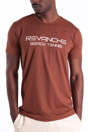 Camiseta Estampada Masculina Manga Curta Revanche-CT.MAS.00117 MARROM