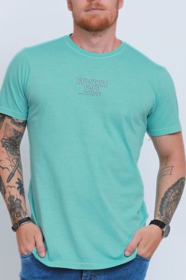 Camiseta Estampada Masculino Revanche Quele VERDE AGUA