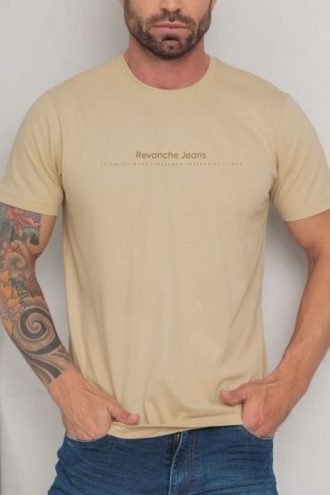 Camiseta Estampada Masculino Revanche Cenabo areia