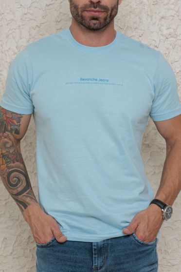 Camiseta Estampada Masculino Revanche Cenabo AZUL BEBE