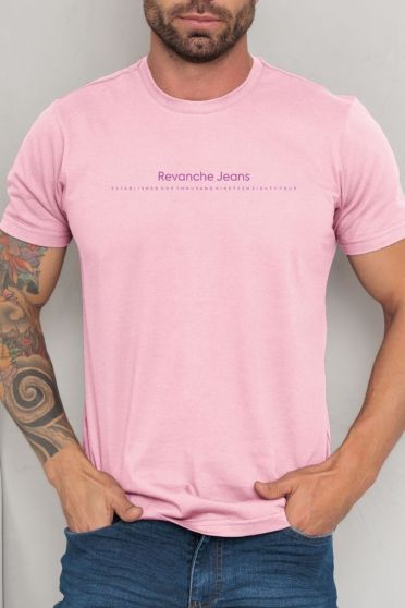 Camiseta Estampada Masculino Revanche Cenabo ROSA BEBE
