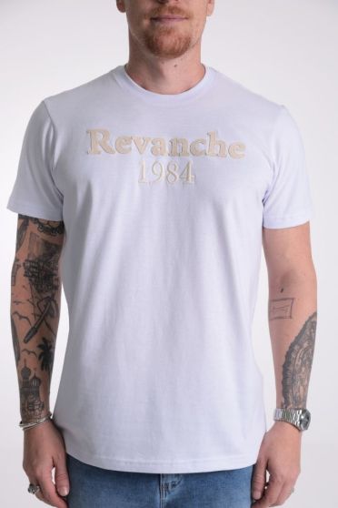 Camiseta Masculina Manga Curta Bordada Revanche 1984-CT.MAS.00211 BRANCO