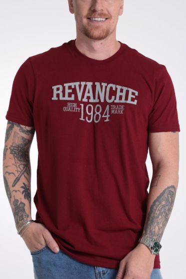 Camiseta Masculina Manga Curta Bordada High Quality-CT.MAS.00212 VINHO BORGONHA