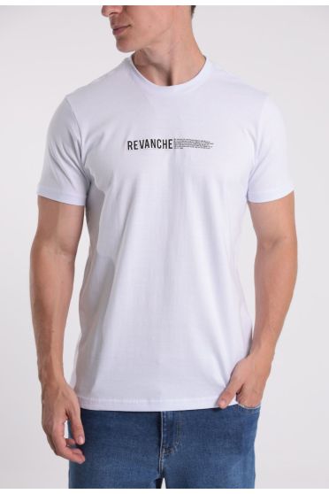 Camiseta Masculina Estampada Revanche - CT.MAS.00228 BRANCO