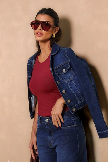 Jaqueta Jeans Básica Feminina Revanche Fidência UNICA