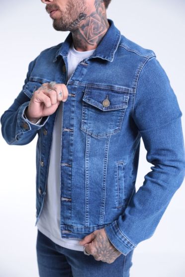 Jaqueta Jeans Básica Masculina Revanche Vicente UNICA