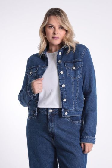 Jaqueta Jeans Curvy Feminino Revanche Daom&eacute; UNICA
