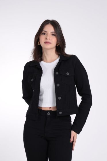 Jaqueta Aveludada Feminina Revanche Carmel PRETO