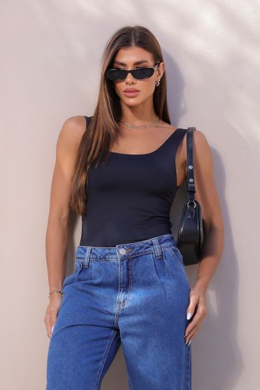 Regata Cropped Feminina Revanche Milevo PRETO