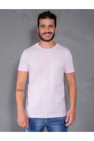 Camiseta Basica Masculino Revanche Foggia ROSA BEBE