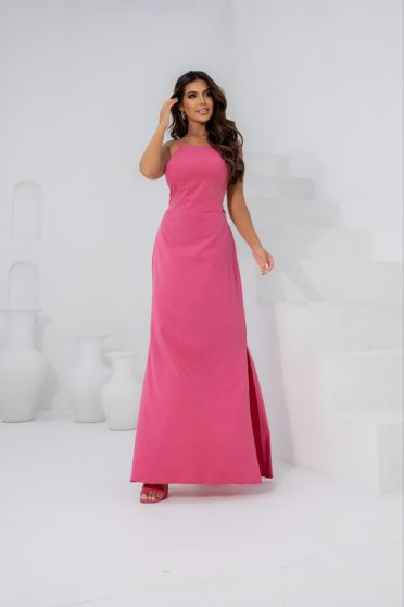 Vestido Longo Com Alças Feminino Revanche Mecca ROSA
