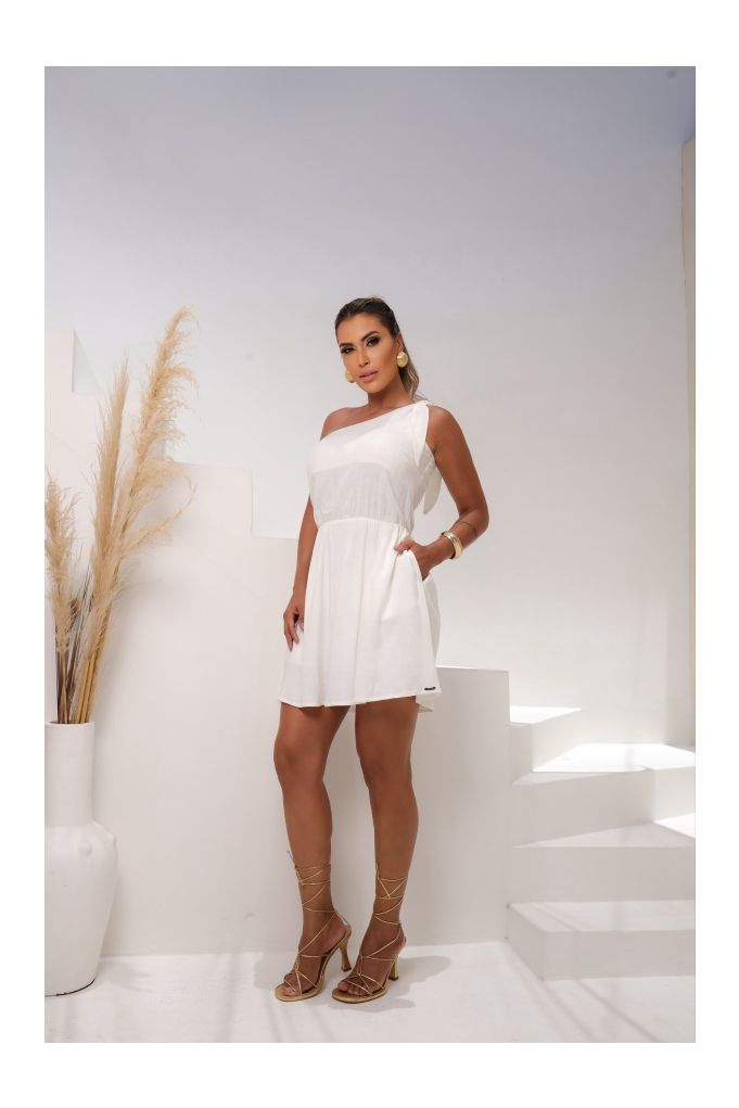 Vestido evase sale ombro a ombro