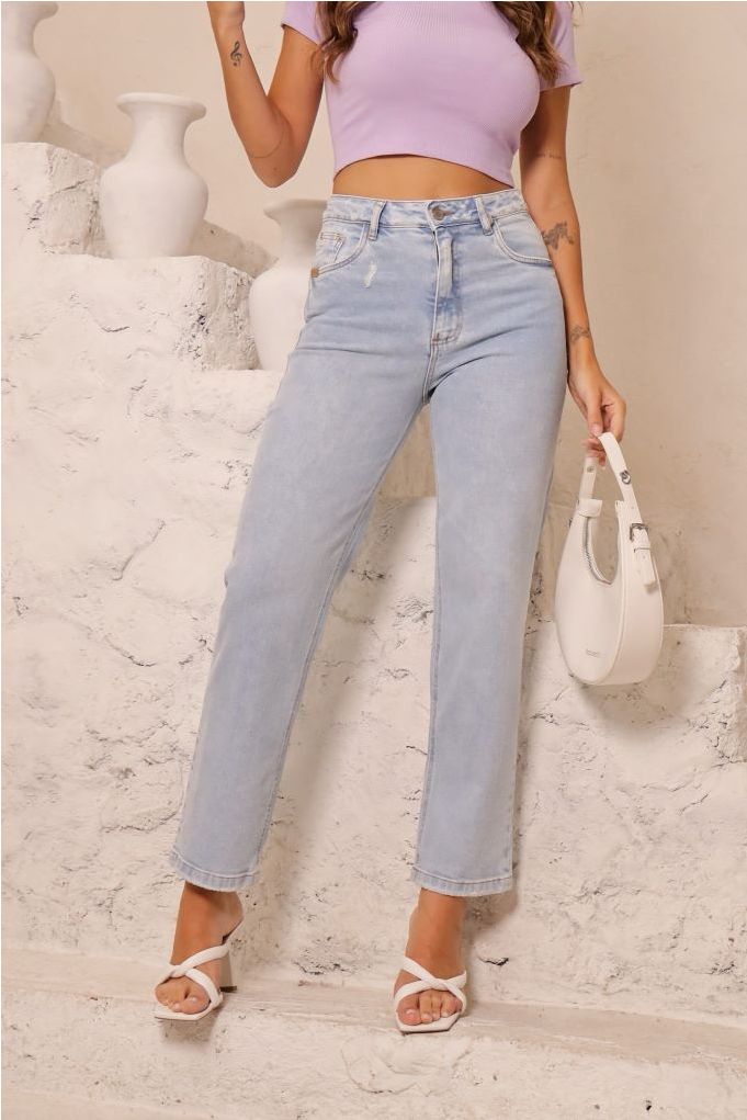 Calça clearance estilo mom